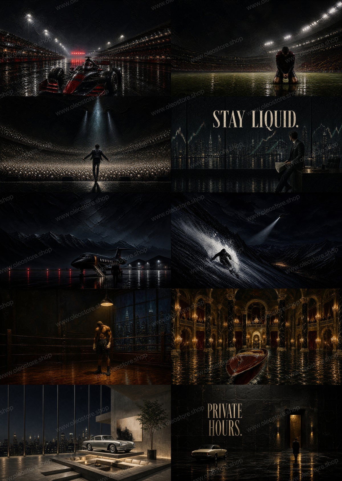 Private Hours — 20 Oil-Painted 4K Wallpapers